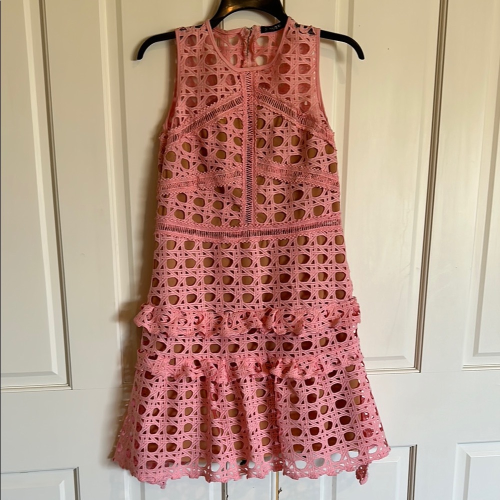 Elegant Pink Lace Dress